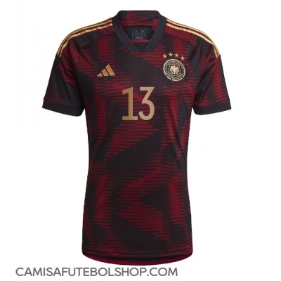 Camisa de time de futebol Alemanha Thomas Muller #13 Replicas 2º Equipamento Mundo 2022 Manga Curta